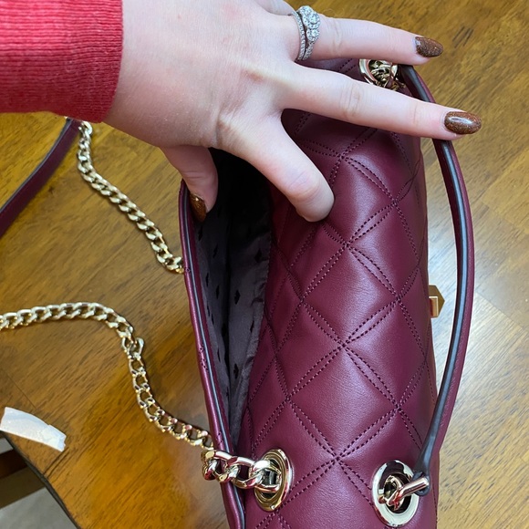 Maroon Quilted Kate Spade Crossbody - Picture 8 of 8